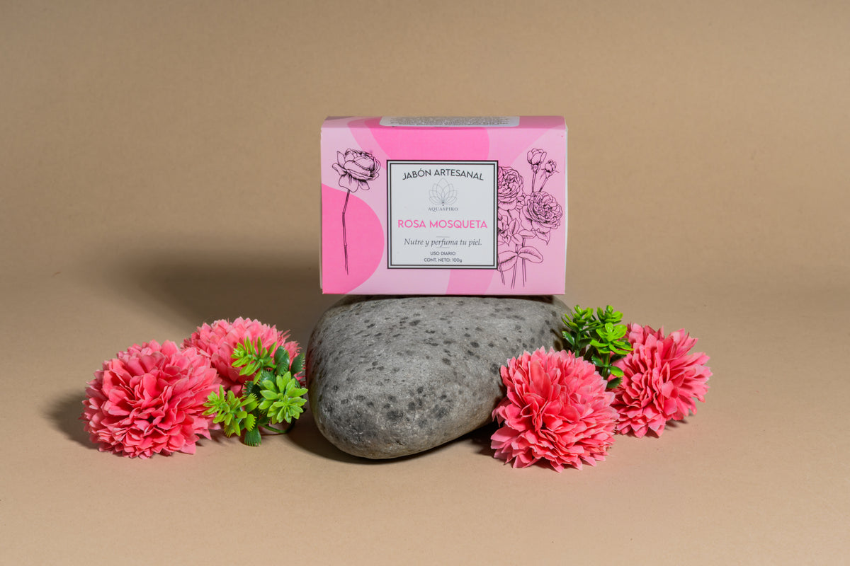 Jabon Artesanal Rosa Mosqueta para piel sensible