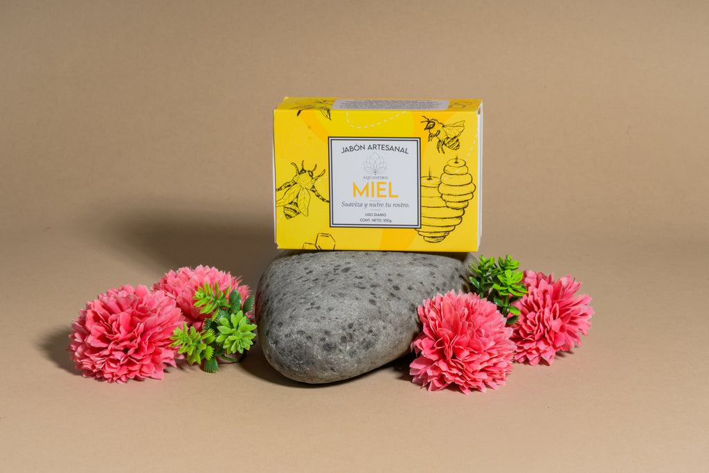 Jabon artesanal de Miel, Suaviza y nutre, jabón facial